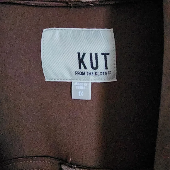 Kut from the Kloth Women's Dusty Rose / Mauve Moto Faux Suede Jacket - Picture 5 of 5